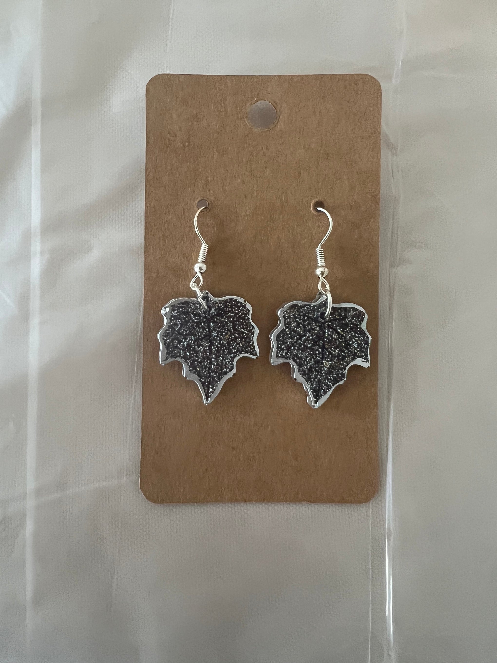 Handmade resin earrings, Autumn