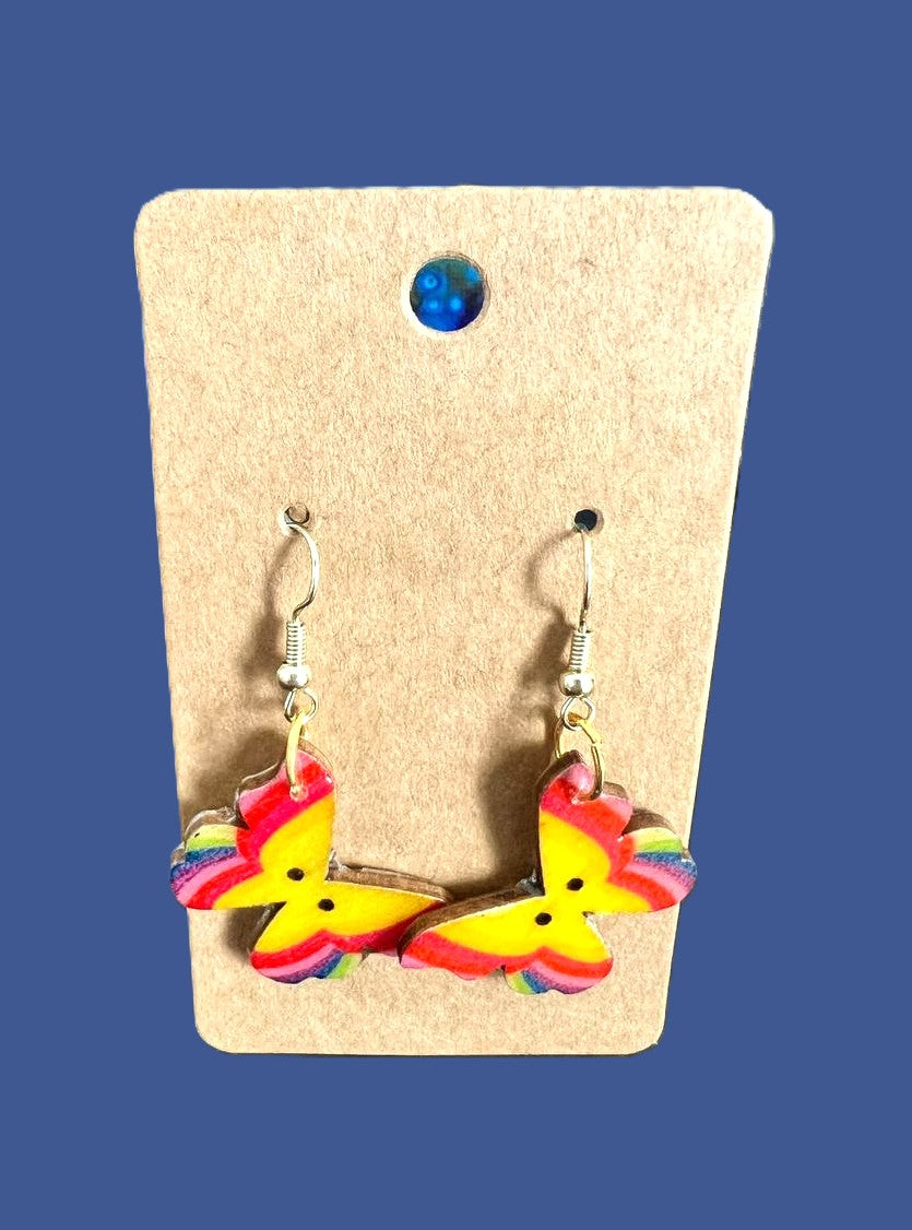 Handcrafted Rainbow Butterfly Earrings