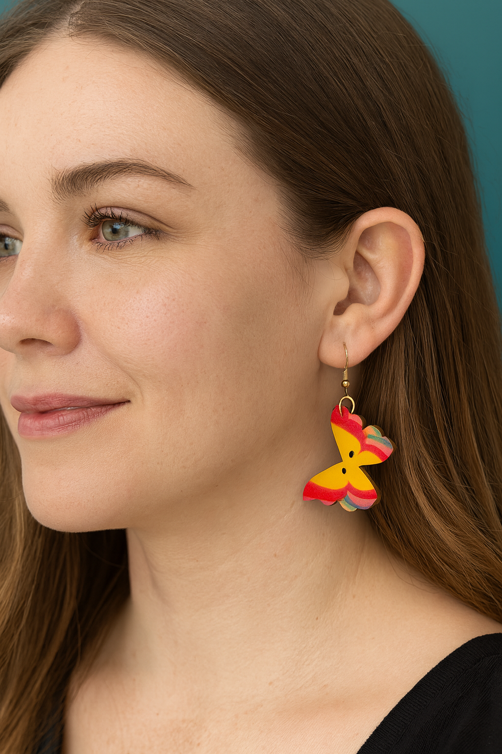 Handcrafted Rainbow Butterfly Earrings