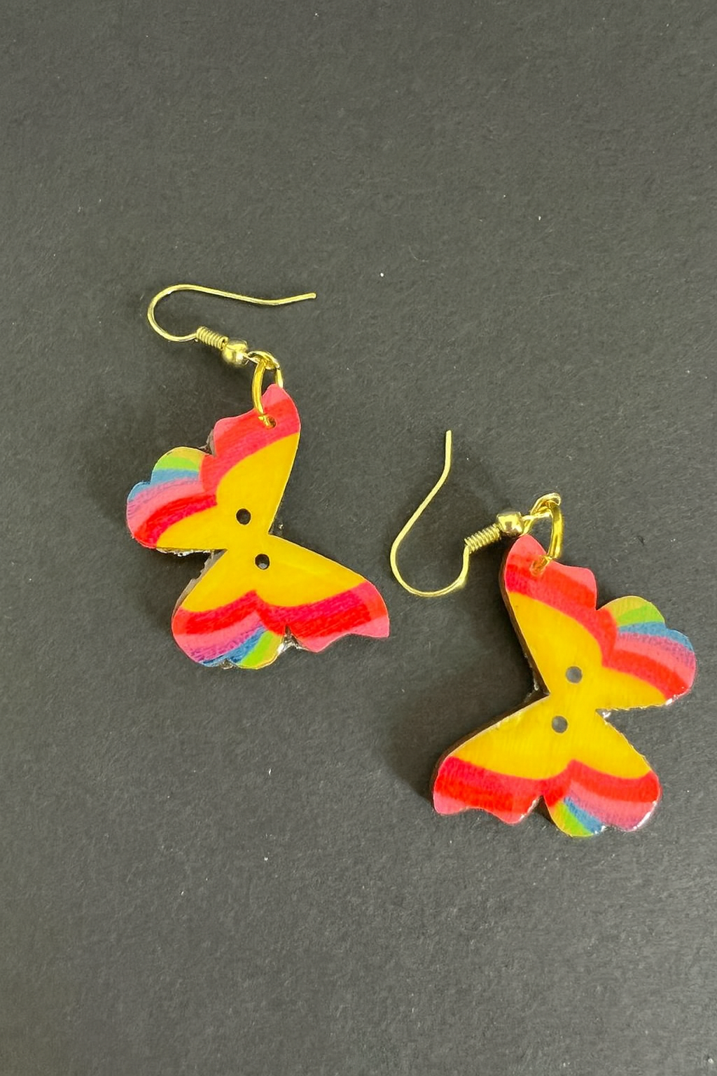 Handcrafted Rainbow Butterfly Earrings