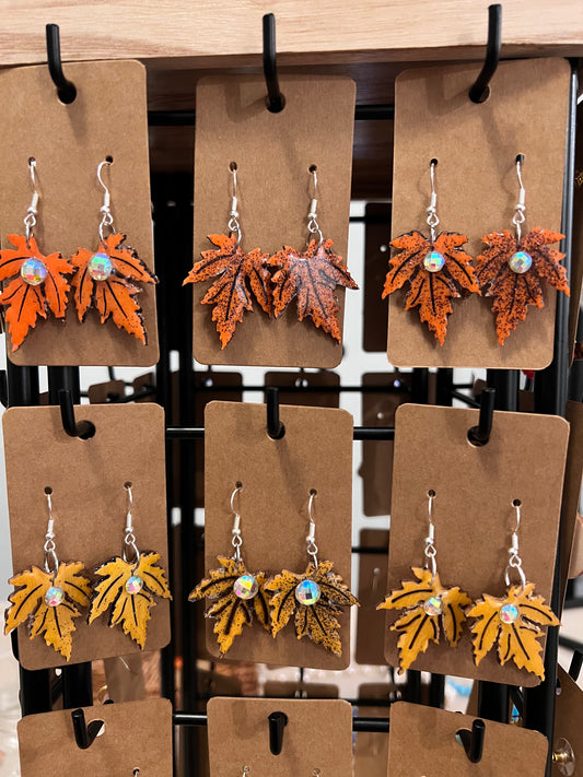 Autumn Leaf Dangle Earrings
