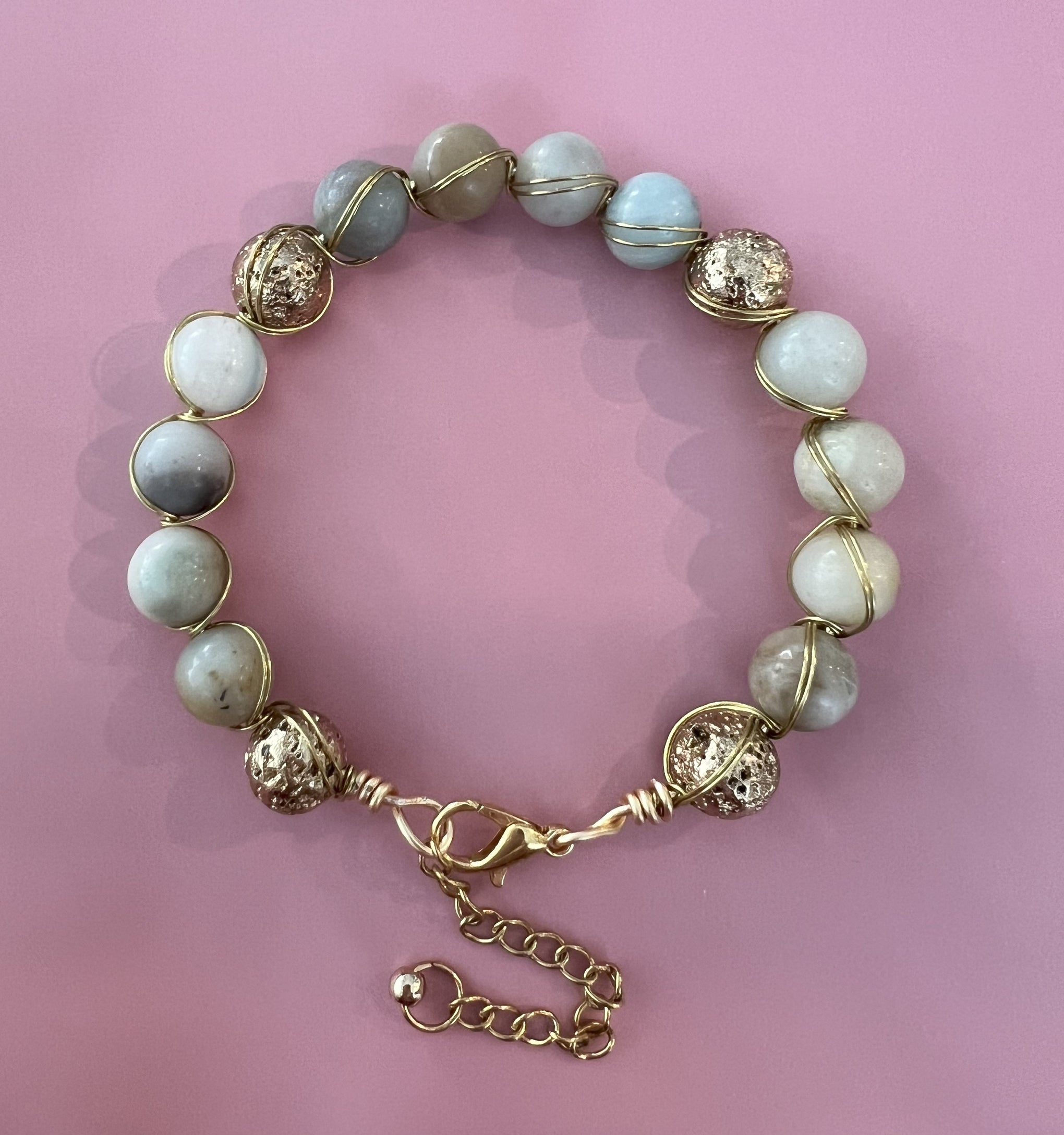 “Whispers of the Coast” Ocean-Inspired Wire-Wrapped Bracelet