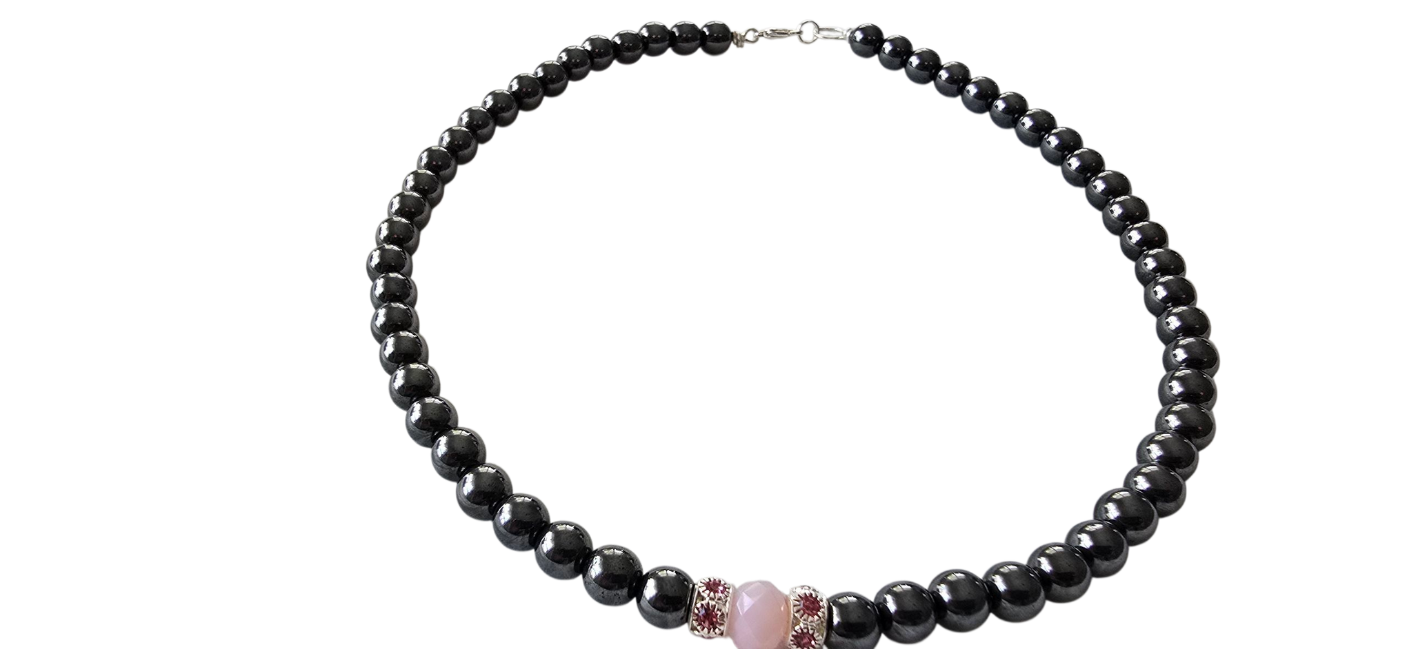 Handmade real hematite necklace