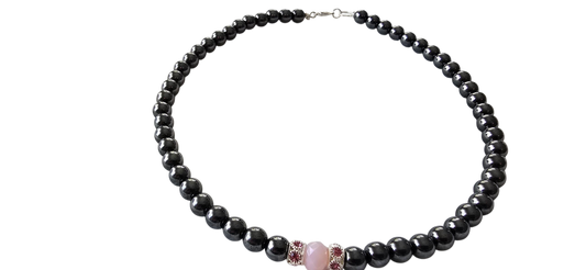 Handmade real hematite necklace