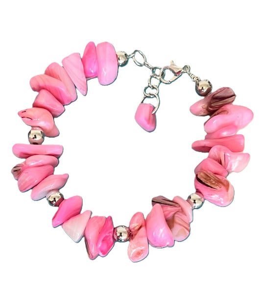 “Pink Mirage” Bracelet (silver)